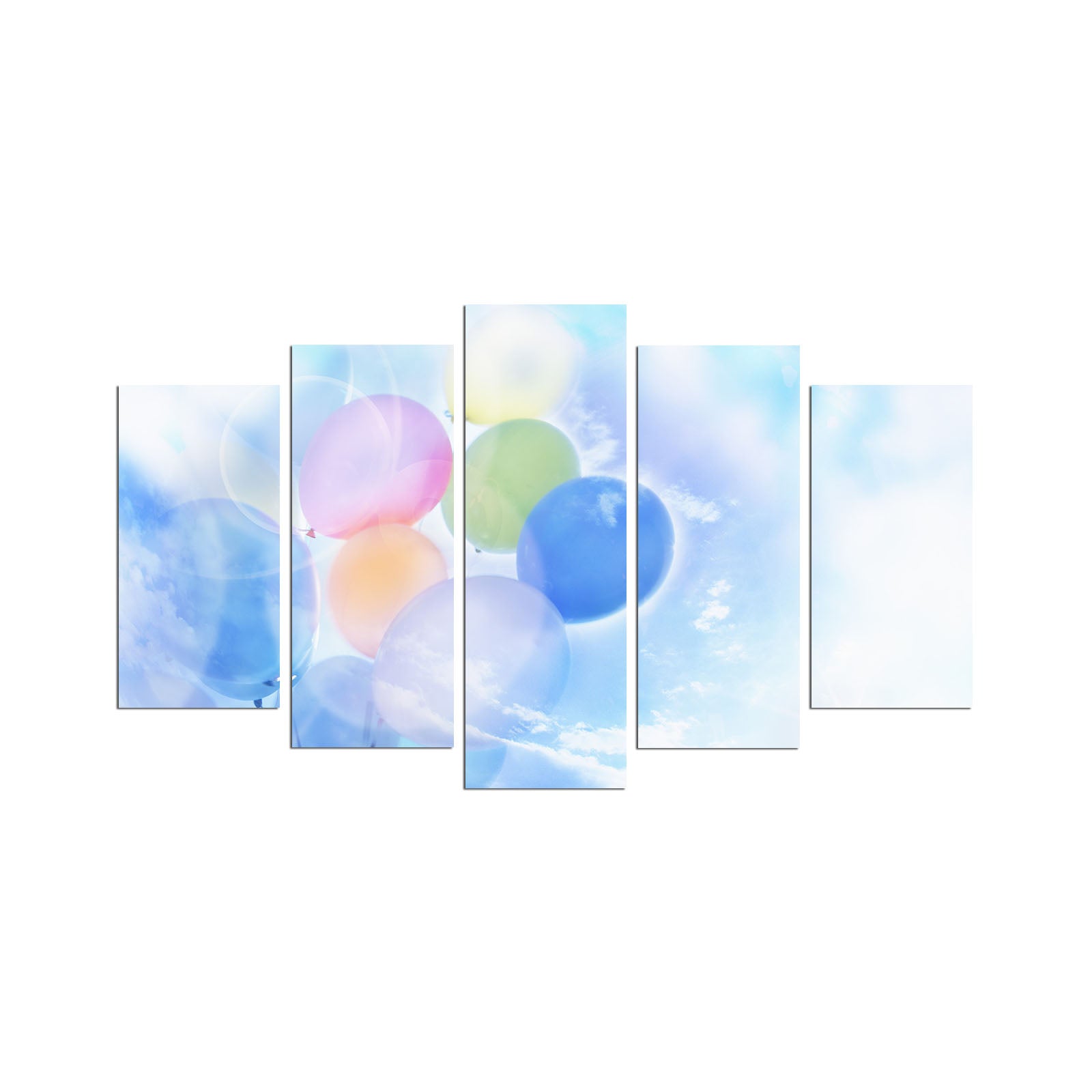 Quadro Decorativo Multicolor em MDF (5 Peças) – 110 x 60 cm, 3 mm