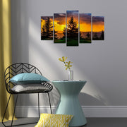 Quadro Decorativo em MDF Multicolor (Conjunto de 5 Peças) — Total 110 x 60 cm | 5PMX-114