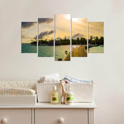 Quadro Decorativo em MDF Multicolor, 5 Peças (5PMX-116) – 110 x 60 cm, Espessura 3 mm