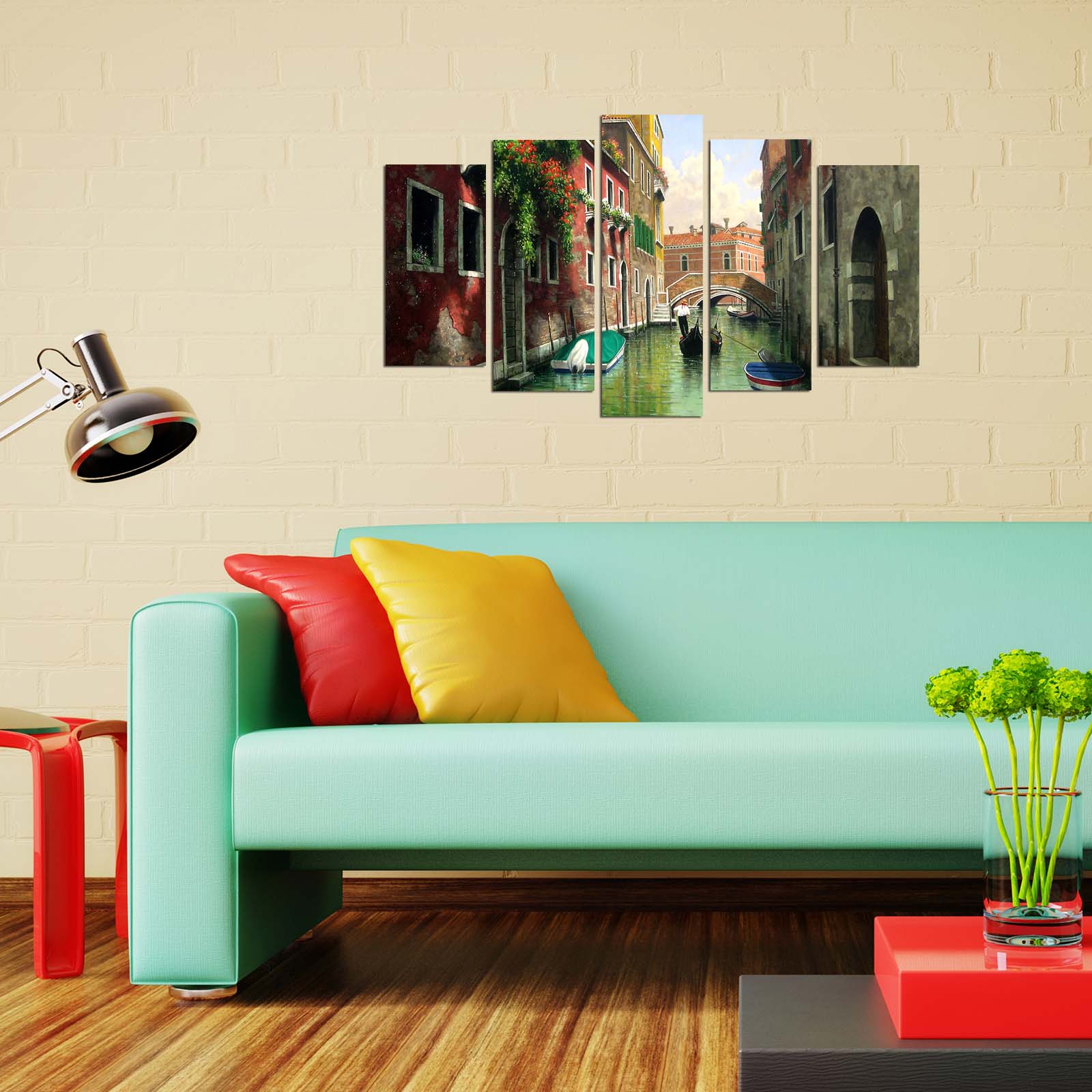 Quadro Decorativo MDF Multicolor (5 Peças) 110x60 cm, 3 mm – 5PMX-118