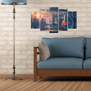 Quadro Decorativo Multicolor em MDF (5 Peças) – 110 x 60 cm, Espessura 3 mm