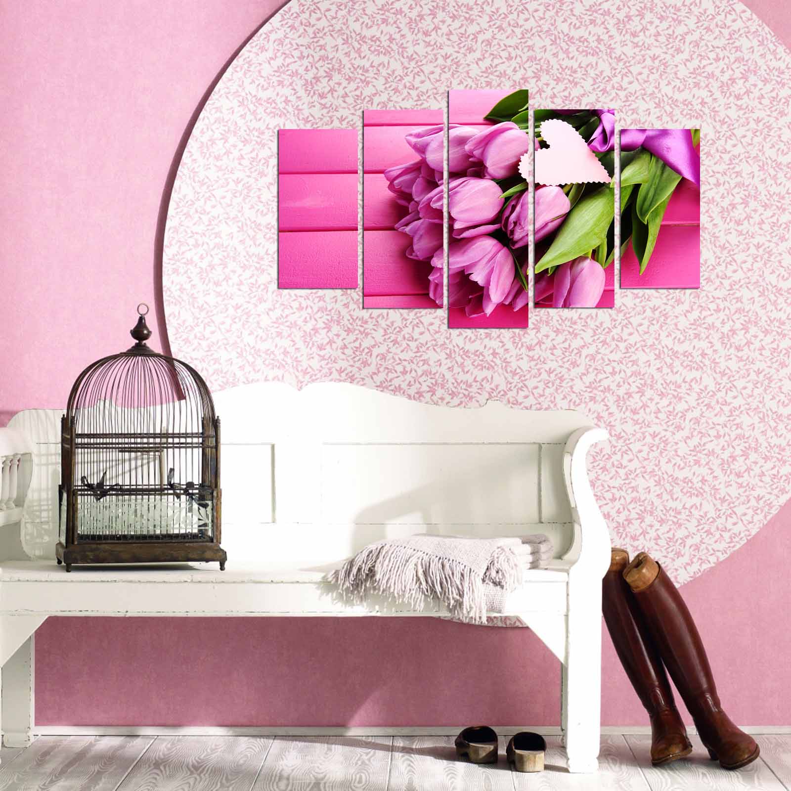 Quadro Decorativo em MDF Multicolor (Conjunto 5 Peças) 110x60 cm, 3 mm – 5PMX-124