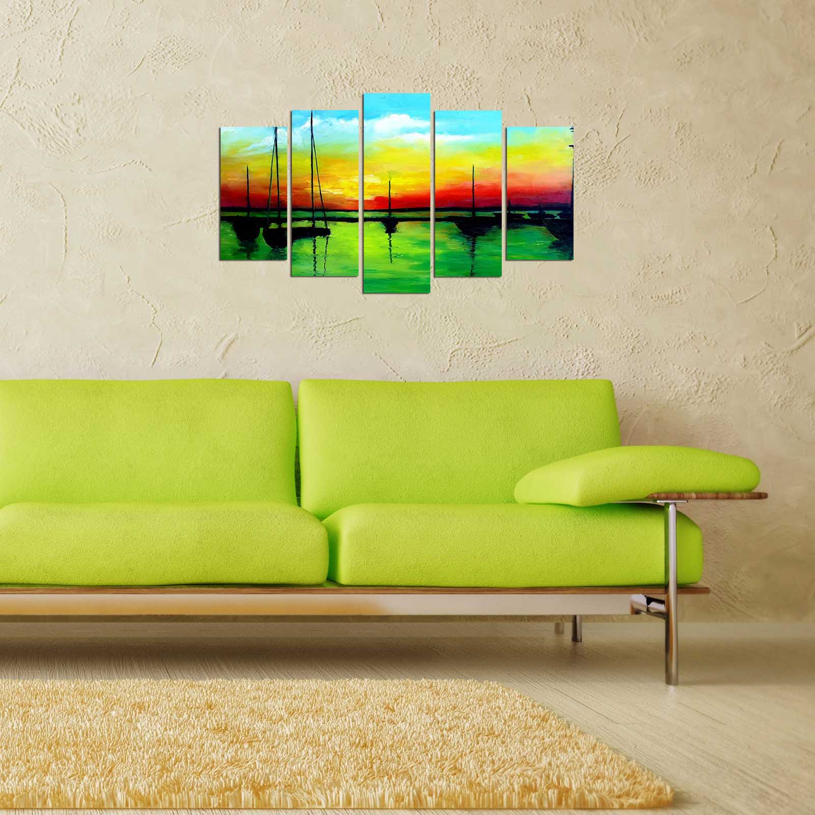 Quadro Decorativo em MDF Multicolor (5 Peças, 3 mm) 110x60 cm – 5PMX-130