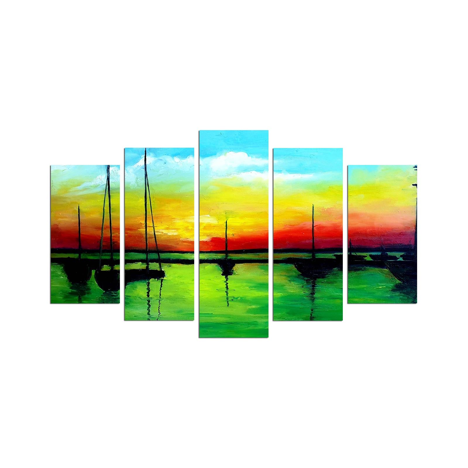 Quadro Decorativo em MDF Multicolor (5 Peças, 3 mm) 110x60 cm – 5PMX-130