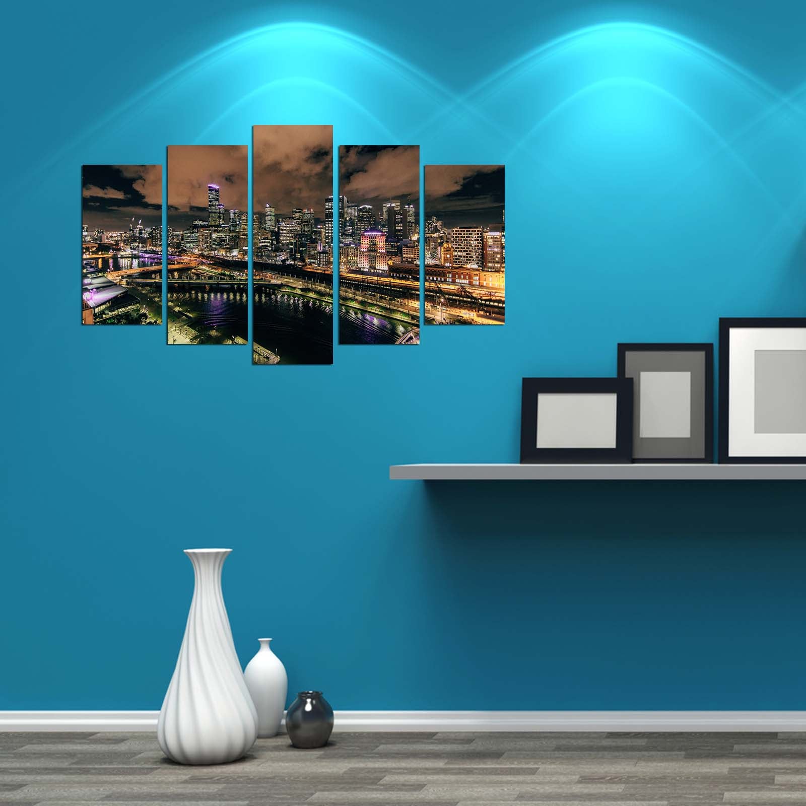 Conjunto de Quadros Decorativos em MDF Multicolor (5 Peças) – 110 x 60 cm – 5PMX-136