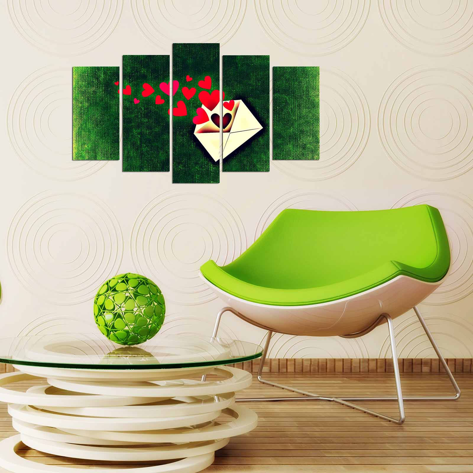 Quadro Decorativo Multicolor em MDF (5 Peças) 110x60 cm, 3 mm | 5PMX-138