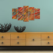 Quadro Decorativo Multicolor em MDF – Conjunto de 5 Peças (110x60 cm, 3 mm)