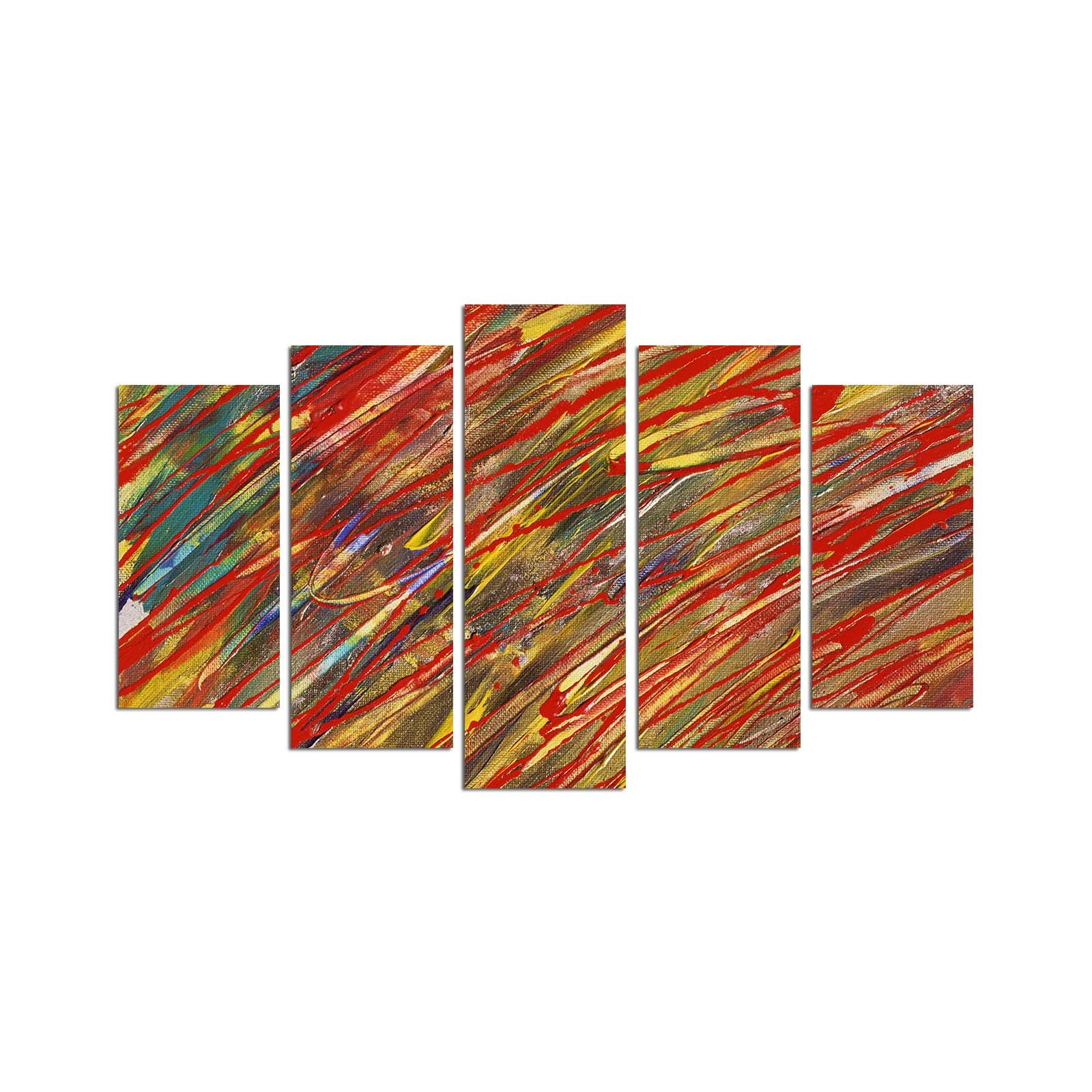 Quadro Decorativo Multicolor em MDF – Conjunto de 5 Peças (110x60 cm, 3 mm)