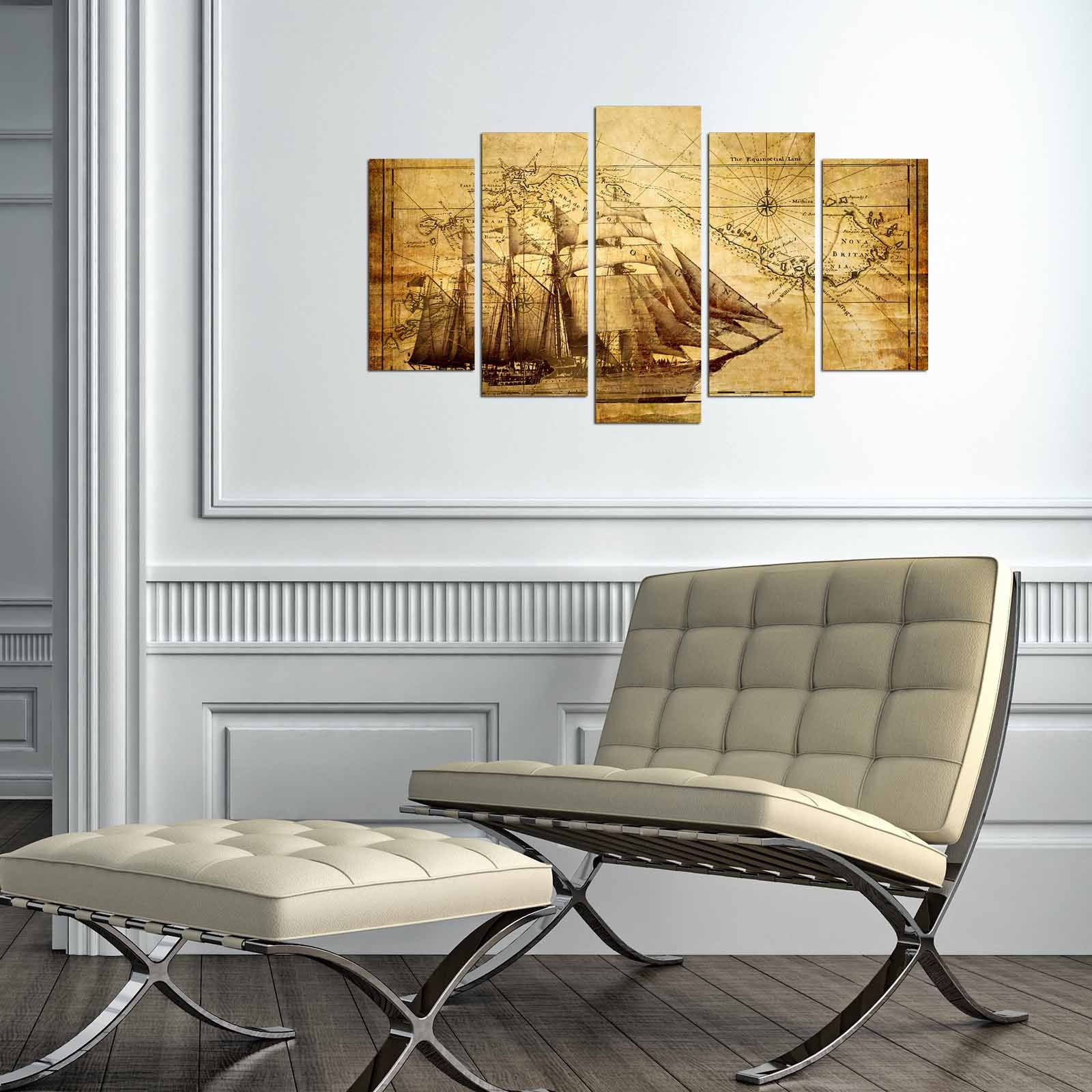 Quadro Decorativo em MDF Multicolor (5 Peças) 110x60 cm, MDF 3 mm – 5MAPMDF-01