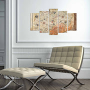 Quadro Decorativo em MDF Multicolor – Conjunto de 5 Peças, 110 x 60 cm (Espessura 3 mm)