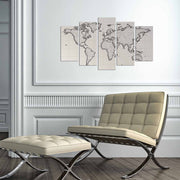 Quadro Decorativo MDF Multicolor – Conjunto 5 Peças, 110x60 cm, Esp. 3 mm (5MAPMDF-04)