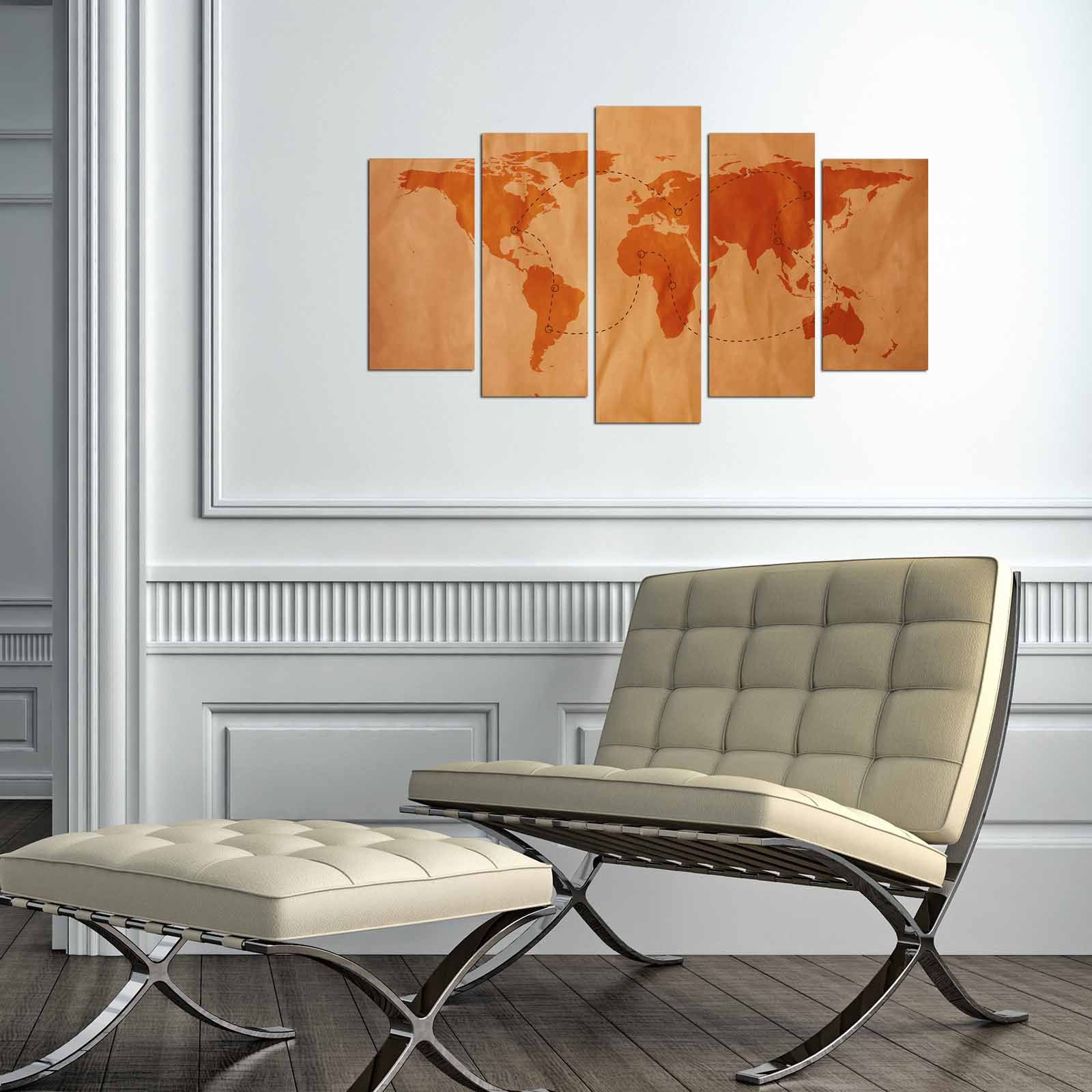 Quadro Decorativo em MDF (3 mm) Multicolor – 5 Peças, 110x60 cm