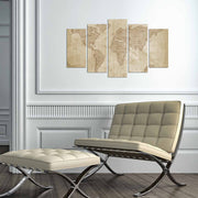 Quadro Decorativo em MDF Multicolor (5 Peças) – 110 x 60 cm, Espessura 3 mm