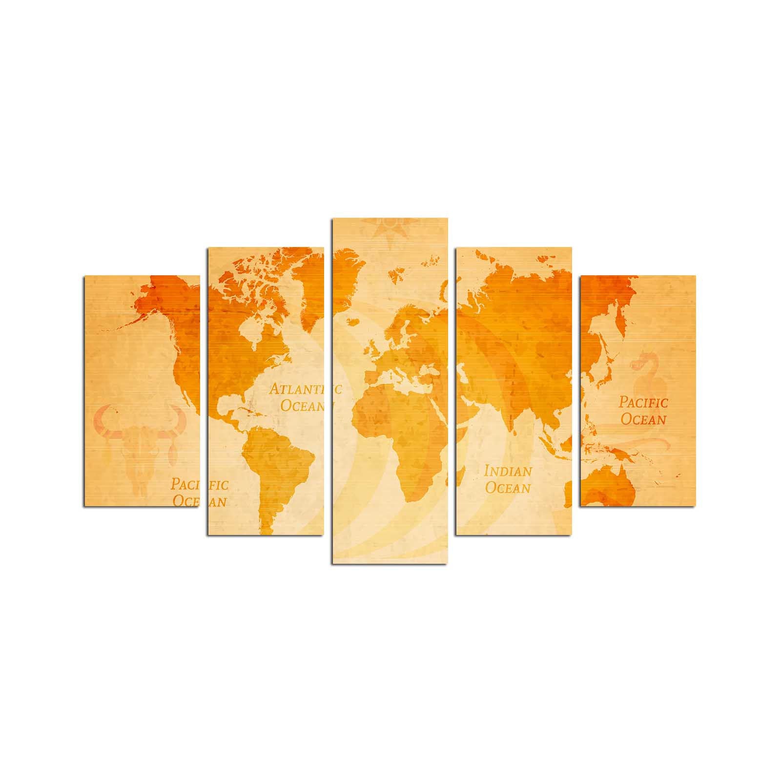 Quadro Decorativo em MDF Multicolor (Conjunto de 5) – 110 x 60 cm, 3 mm – 5MAPMDF-09