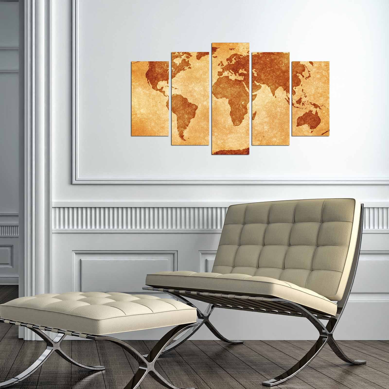 Quadro Decorativo Multicolor em MDF (5 Peças) 110x60 cm – Espessura 3 mm | 5MAPMDF-11