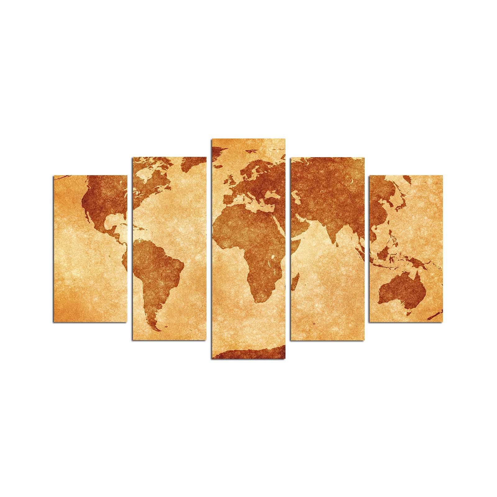 Quadro Decorativo Multicolor em MDF (5 Peças) 110x60 cm – Espessura 3 mm | 5MAPMDF-11