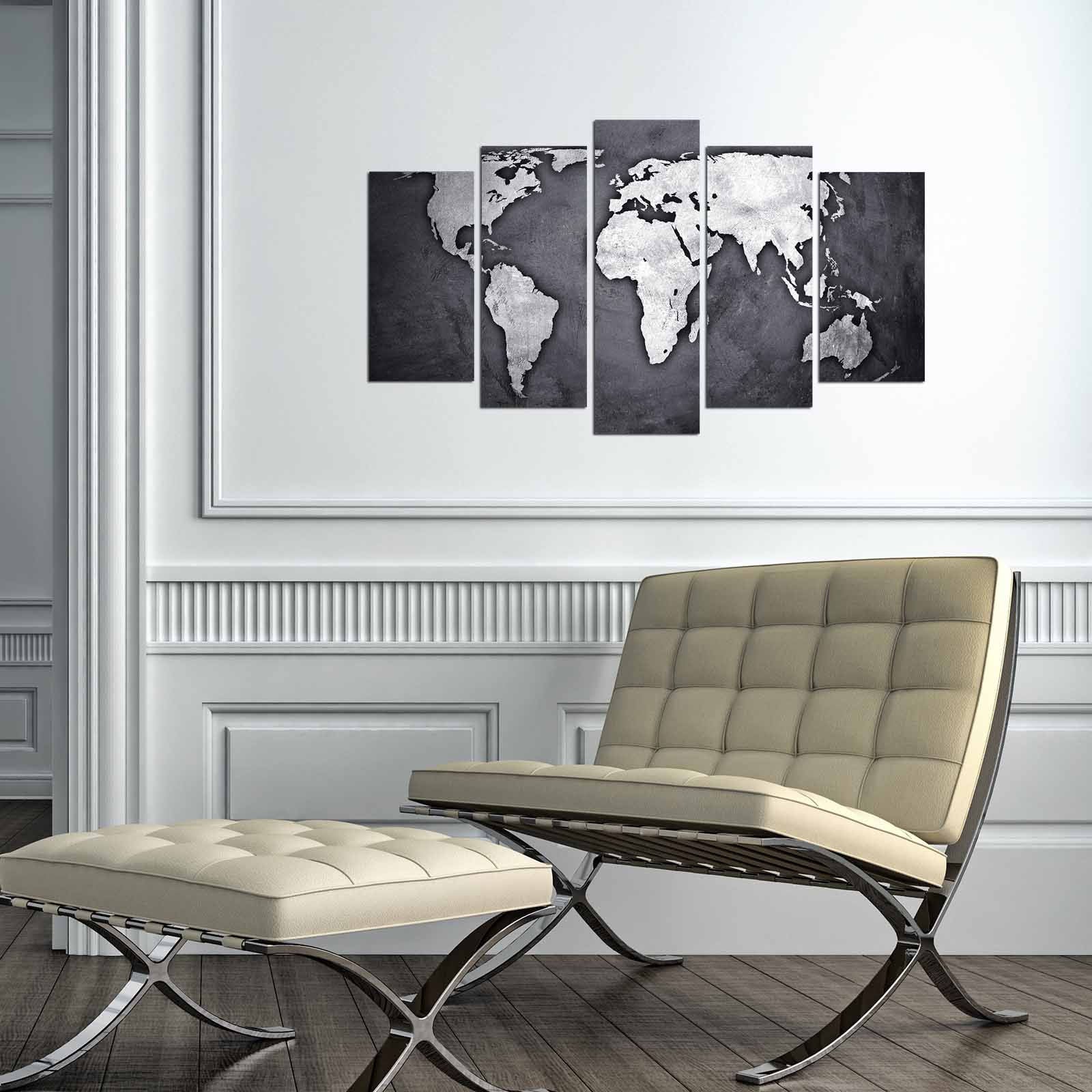 Pinturas Decorativas Elegantes em MDF (5 Peças), 100% MDF, 3 mm de Espessura | Tamanhos: 20x60 cm, 20x50 cm, 20x40 cm | Tamanho Total: 110x60 cm | Perfeito para Decoração de Casa