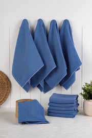 Conjunto de toalhas de cozinha – 43 x 76 cm – Azul noite – 90% algodão e 10% poliéster