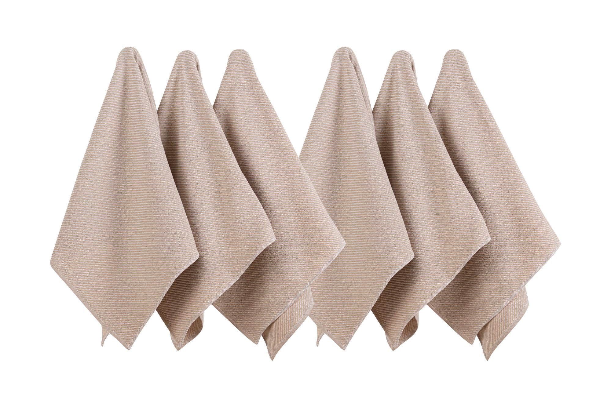 Conjunto de toalhas de cozinha – 43 x 76 cm – Bege – Algodão e poliéster