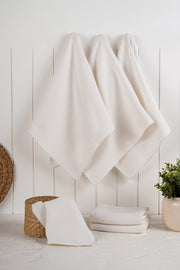 Conjunto de toalhas de cozinha – 43 x 76 cm – cru – 90% algodão, 10% poliéster