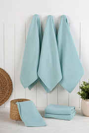 Conjunto de toalhas de cozinha – 43 x 76 cm – Hortelã – 90% algodão / 10% poliéster