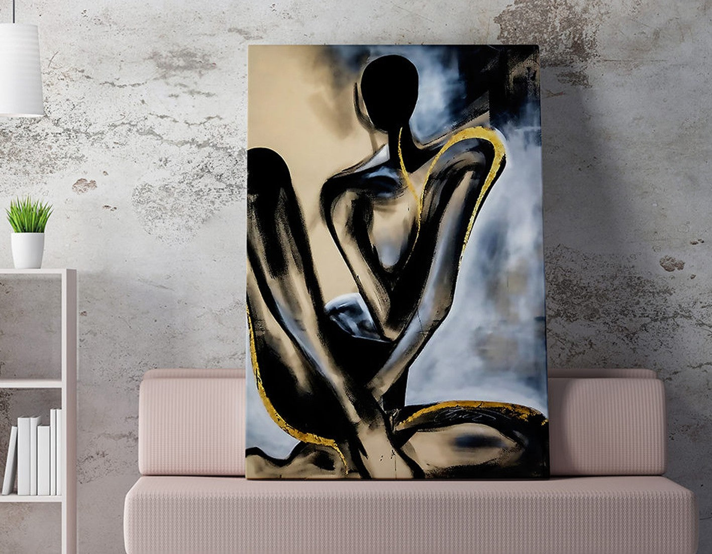 Impressionante pintura decorativa em tela, 50 x 70 cm, 50% algodão/50% poliéster, impressão digital, moldura de madeira 2 x 3 cm | Perfeito para amantes de decoração e arte