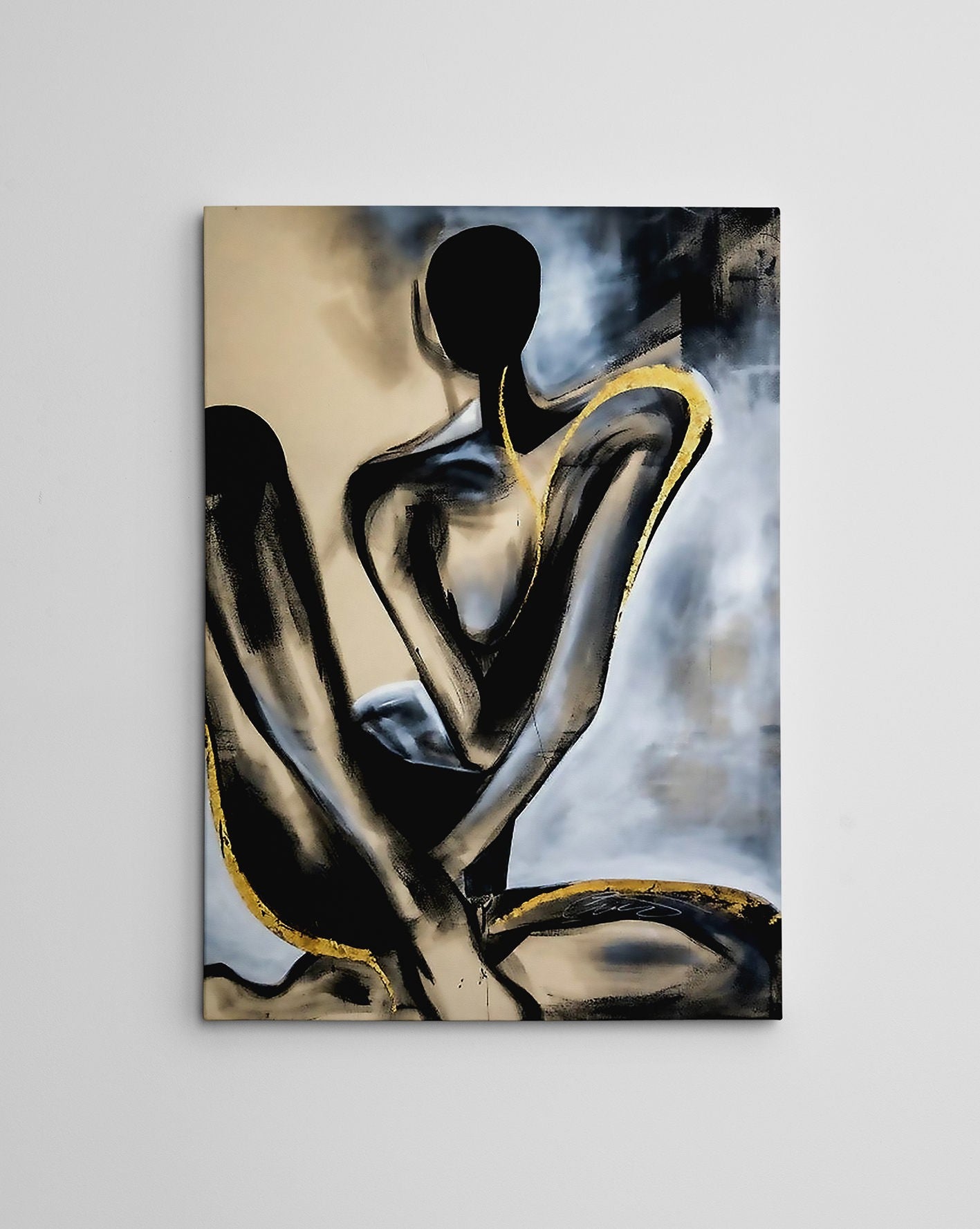 Impressionante pintura decorativa em tela, 50 x 70 cm, 50% algodão/50% poliéster, impressão digital, moldura de madeira 2 x 3 cm | Perfeito para amantes de decoração e arte