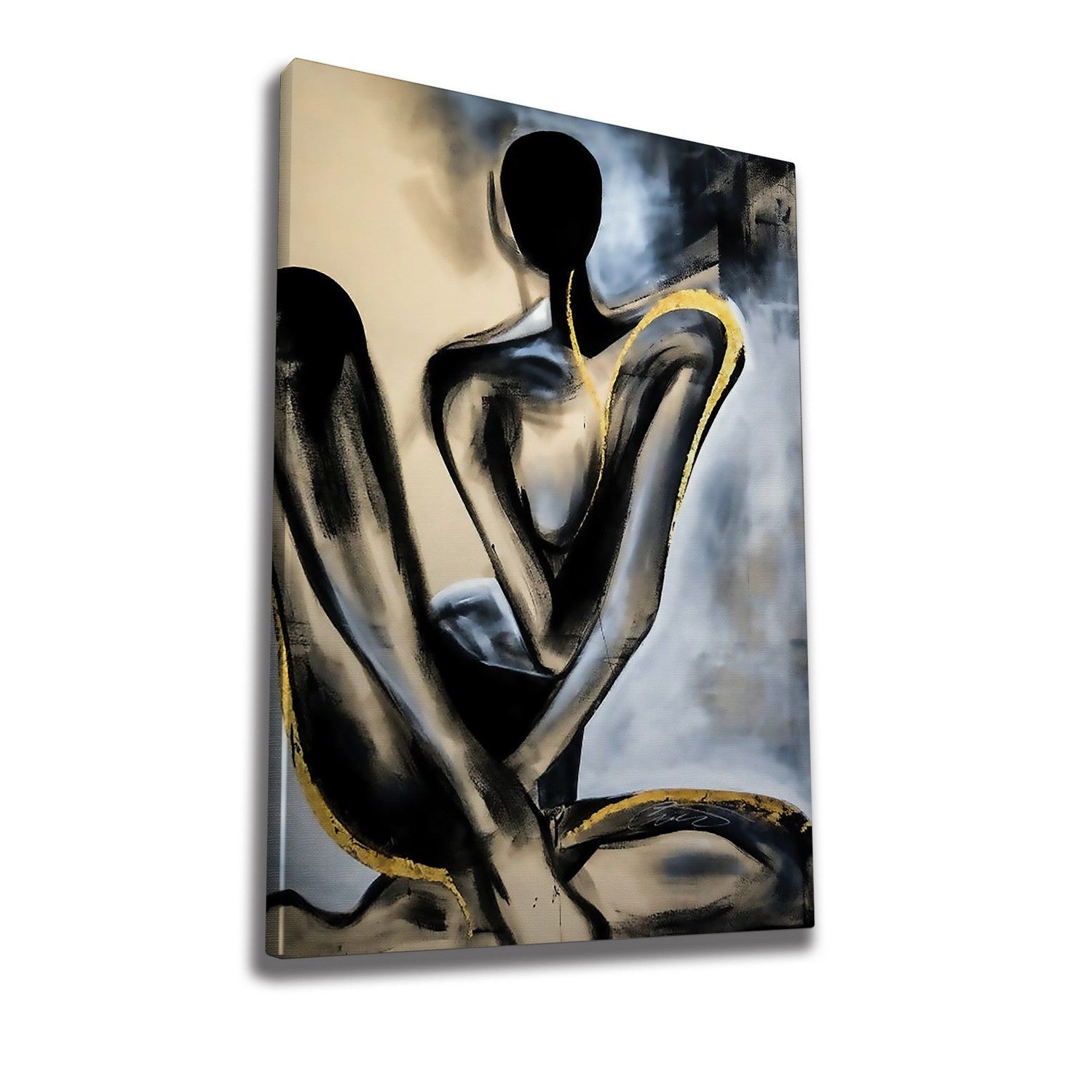 Impressionante pintura decorativa em tela, 50 x 70 cm, 50% algodão/50% poliéster, impressão digital, moldura de madeira 2 x 3 cm | Perfeito para amantes de decoração e arte