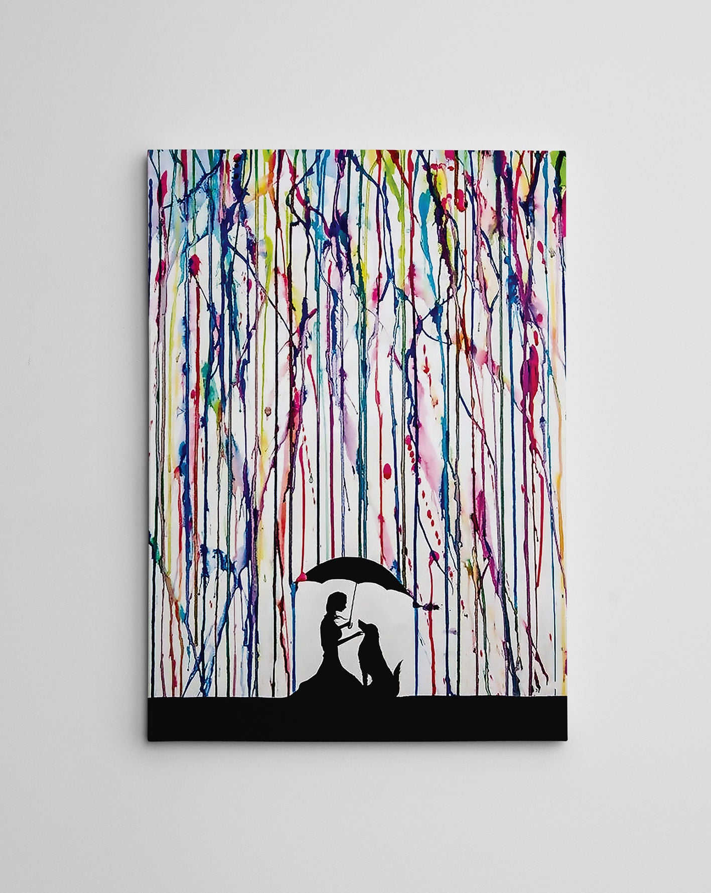 Impressionante pintura decorativa em tela, 50 x 70 cm, 50% algodão/50% poliéster, impressão digital, moldura de madeira 2 x 3 cm | Perfeito para amantes de decoração e arte