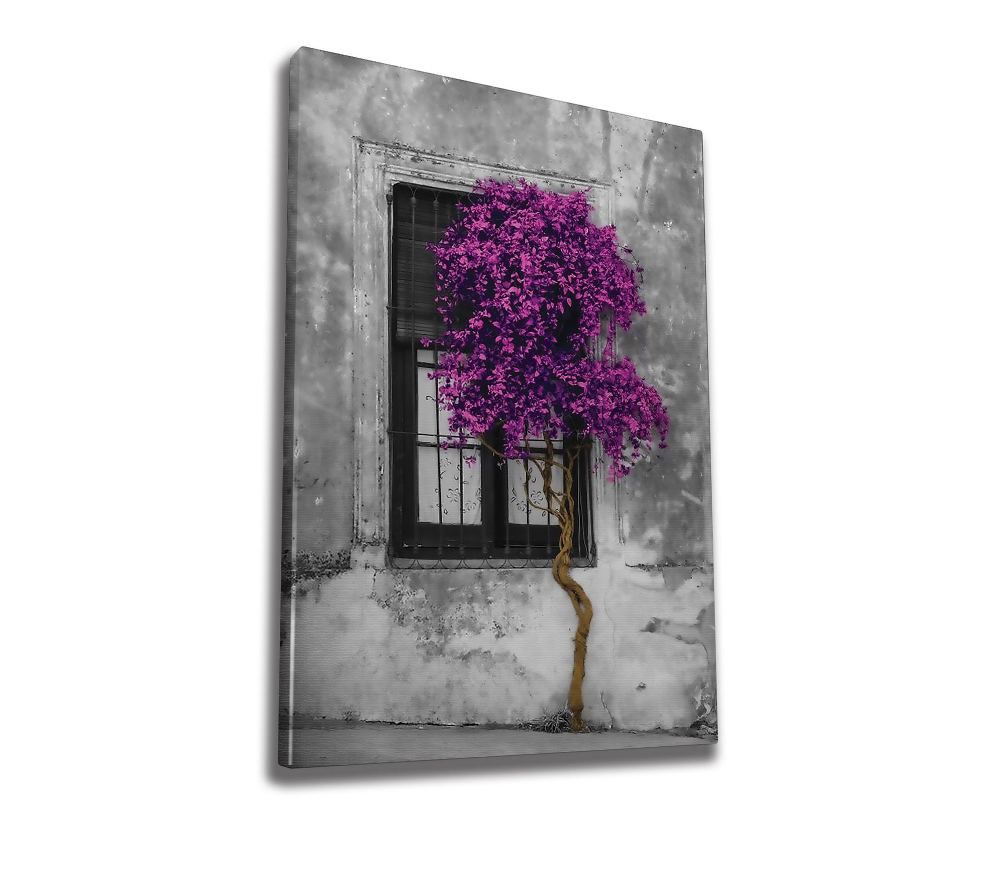 Impressionante pintura decorativa em tela, 50 x 70 cm, 50% algodão/50% poliéster, impressão digital, moldura de madeira 2 x 3 cm | Perfeito para amantes de decoração e arte