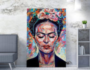 Impressionante pintura decorativa em tela, 70 x 100 cm, 50% algodão/50% poliéster, impressão digital em tela, emoldurada com moldura de madeira de 2 x 3 cm | Perfeito para decoração de casa