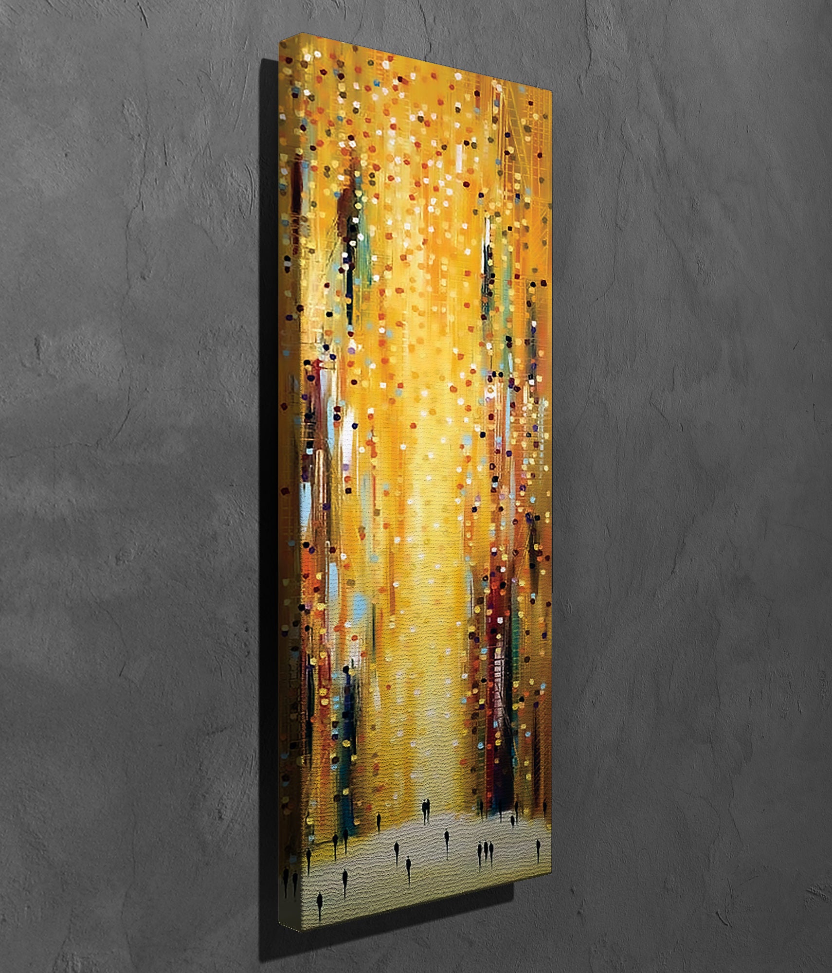 Impressionante pintura decorativa em tela, 30 x 80 cm, 50% algodão/50% poliéster, impressão digital em tela, moldura de madeira 2 x 3 cm | Perfeito para decoração de casa