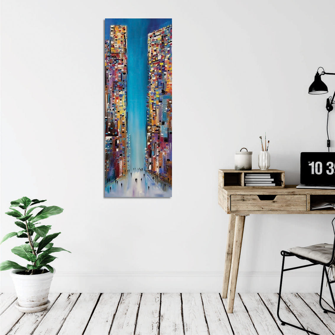 Impressionante pintura decorativa em tela, 30 x 80 cm, 50% algodão/50% poliéster, impressão digital em tela, emoldurada com moldura de madeira de 2 x 3 cm, arte elegante para decoração de casa