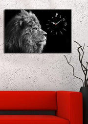 Relógio de Parede em Tela Decorativa Multicolor 45x70 cm – Suede 100% com Moldura 100% Madeira (3 cm) | 4570CSMOR-3 | 228CLA1698