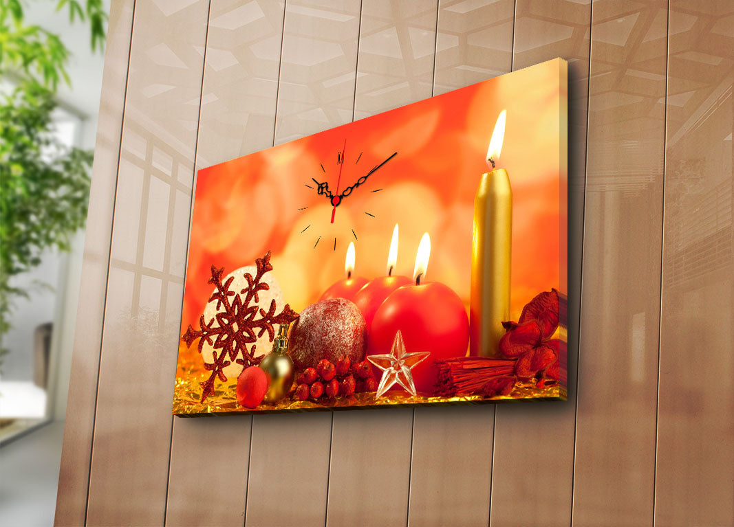 Relógio de Parede Decorativo em Tela Suede Multicolor 45x70 cm | Moldura de Madeira 3 cm – YYCS-2