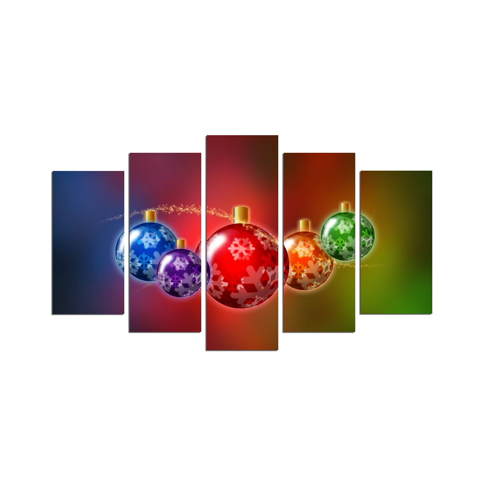 Quadro Decorativo Multicolor em MDF – Conjunto de 5 Peças, 105x60 cm, Espessura 3 mm