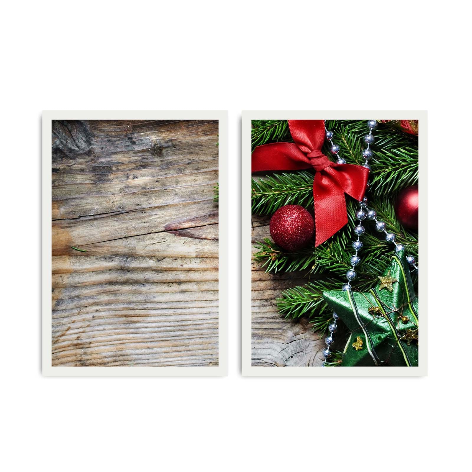 Conjunto de Quadros Decorativos em MDF com Moldura em PVC – Multicolor (2 Peças, 35x50 cm cada, Total 72x50 cm)