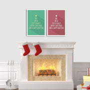 Conjunto de Quadros Decorativos em MDF com Moldura em PVC – Multicolor – 2 Peças 35x50 cm (cada), Total 72x50 cm | 2PBCTNOEL-07