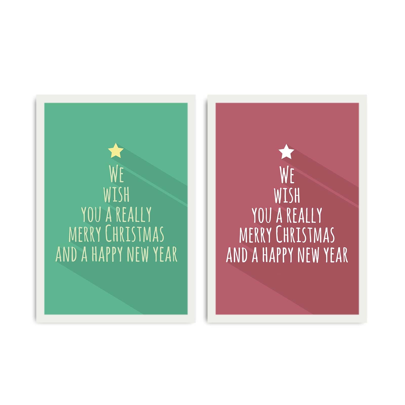 Conjunto de Quadros Decorativos em MDF com Moldura em PVC – Multicolor – 2 Peças 35x50 cm (cada), Total 72x50 cm | 2PBCTNOEL-07