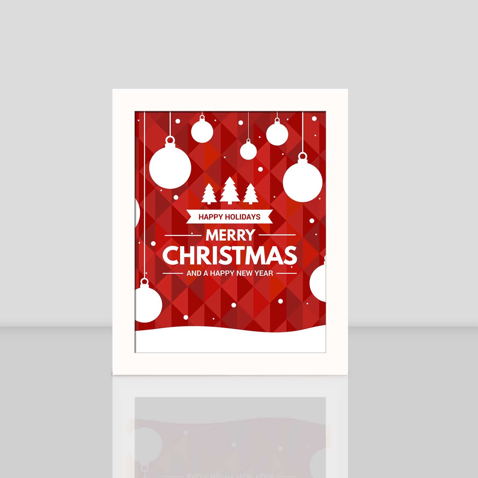 Quadro Decorativo em MDF com Moldura em PVC, Multicolor, 23,5 x 28,5 cm – BCTNOEL-004