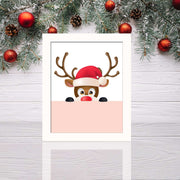 Quadro Decorativo em MDF com Moldura em PVC, Multicolor, 23,5 x 28,5 cm (BCTNOEL-005)