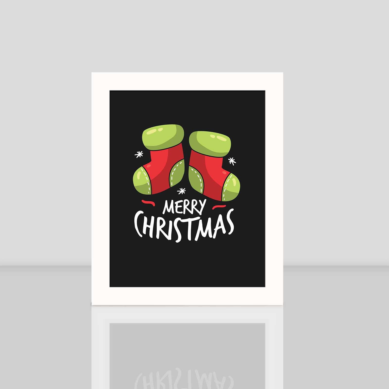 Quadro Decorativo em MDF com Moldura em PVC Multicolor BCTNOEL-008, 23,5 x 28,5 cm