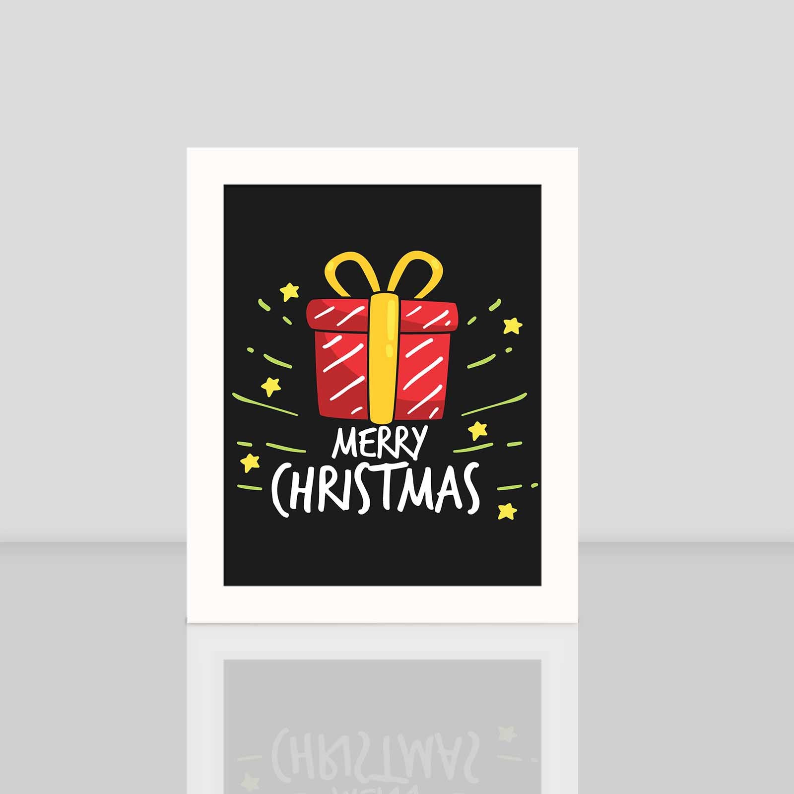 Quadro Decorativo em MDF com Moldura em PVC, Multicolor, 23,5 x 28,5 cm (BCTNOEL-009)