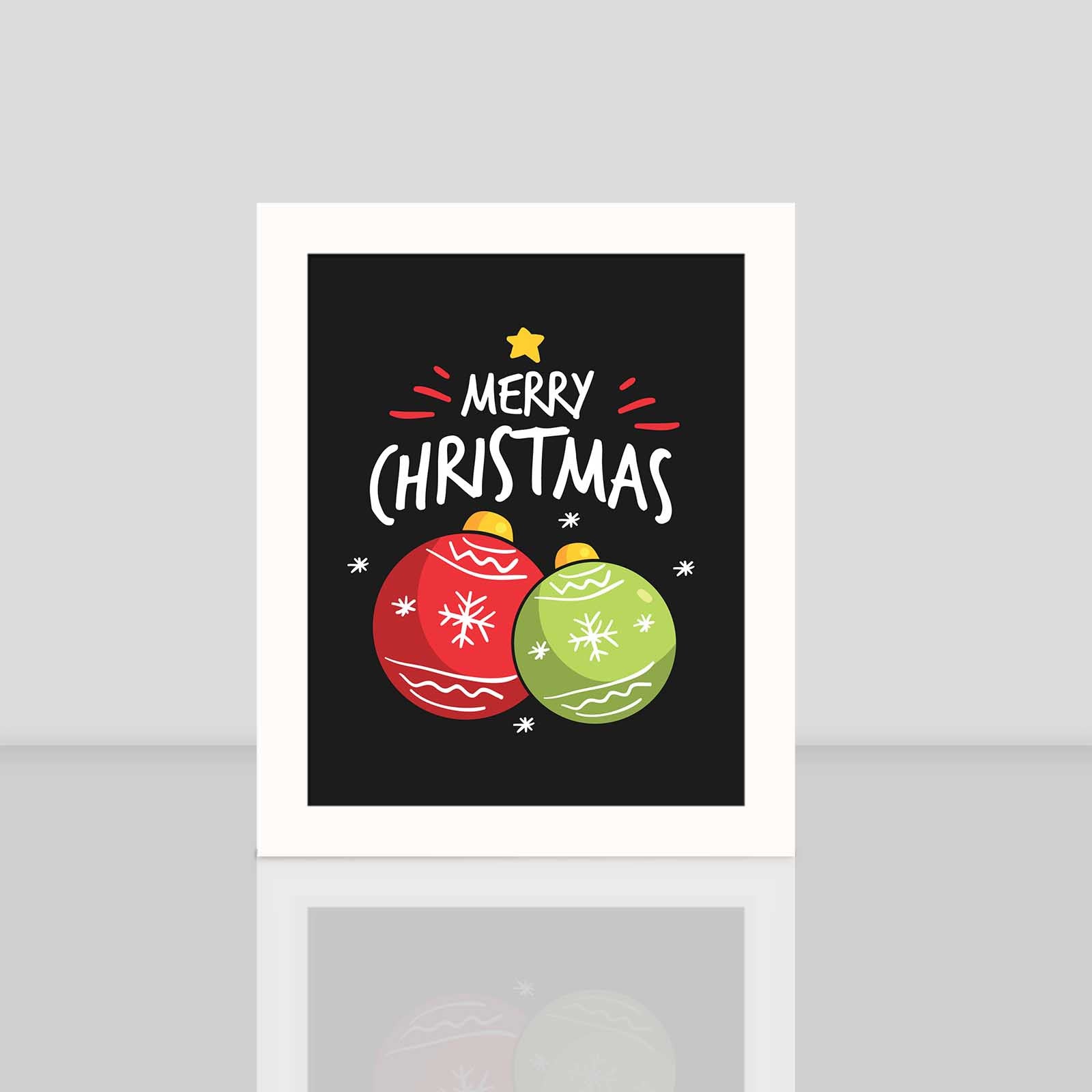 Quadro Decorativo em MDF com Moldura em PVC, Multicolor – 23,5 x 28,5 cm (BCTNOEL-010)