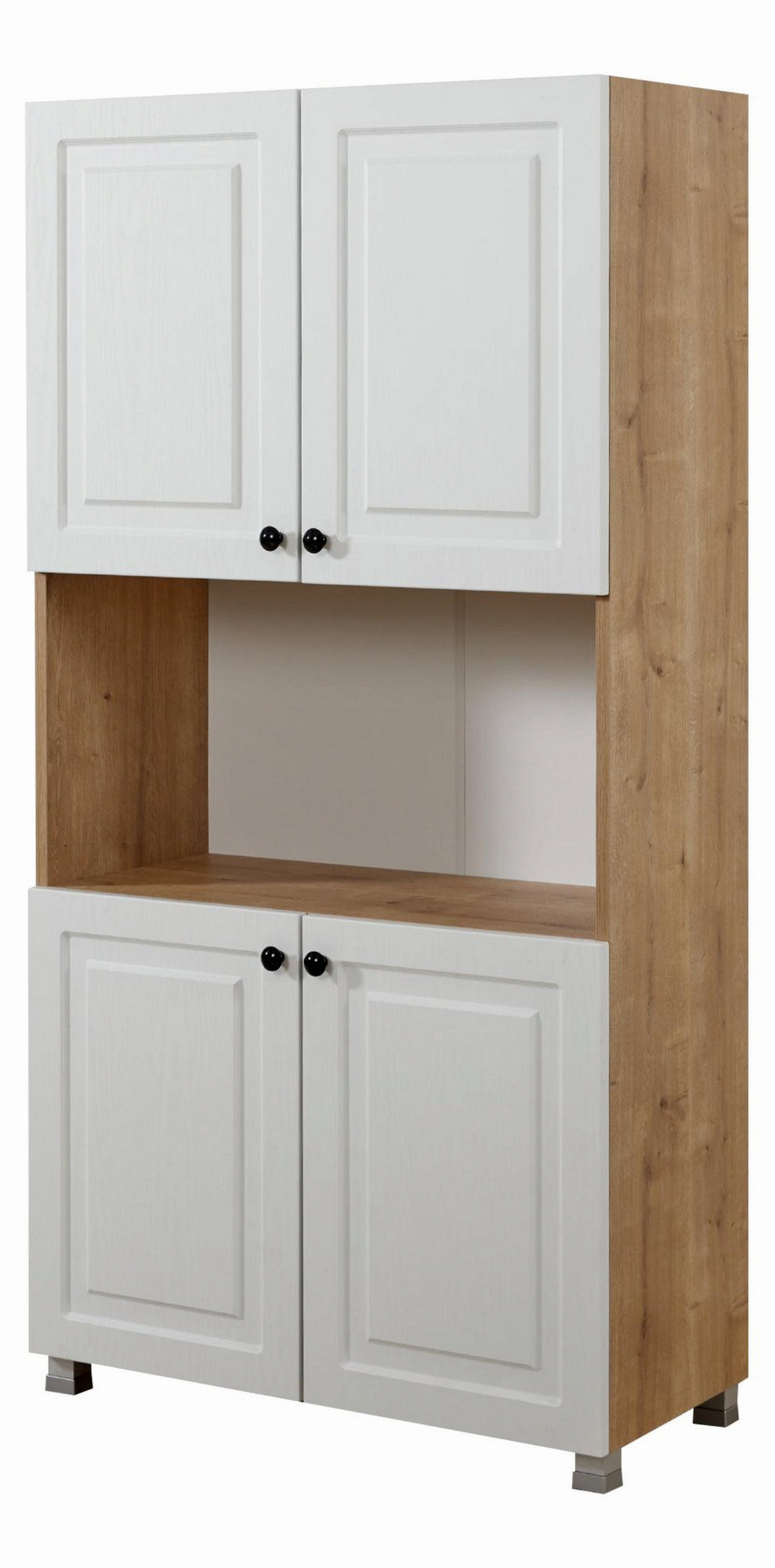 Armário multiuso – 80 cm x 160 cm x 39 cm – Carvalho Safira e Nogueira – MDF e Partículas