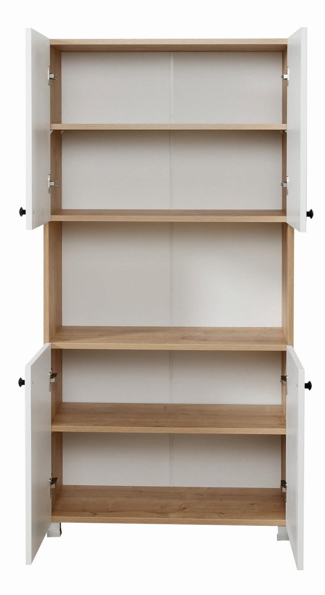 Armário multiuso – 80 cm x 160 cm x 39 cm – Carvalho Safira e Nogueira – MDF e Partículas