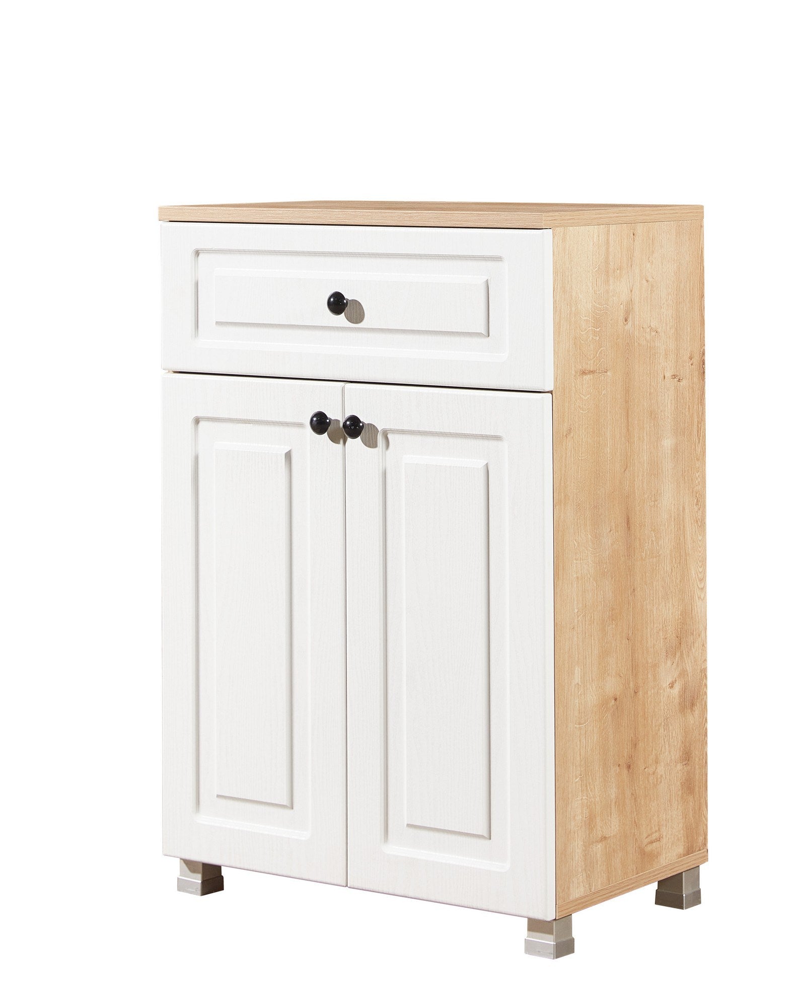 Armário multiusos – 60 cm x 89.5 cm x 39 cm – Carvalho Safira e Nogueira – Painéis de partículas revestidos a melamina