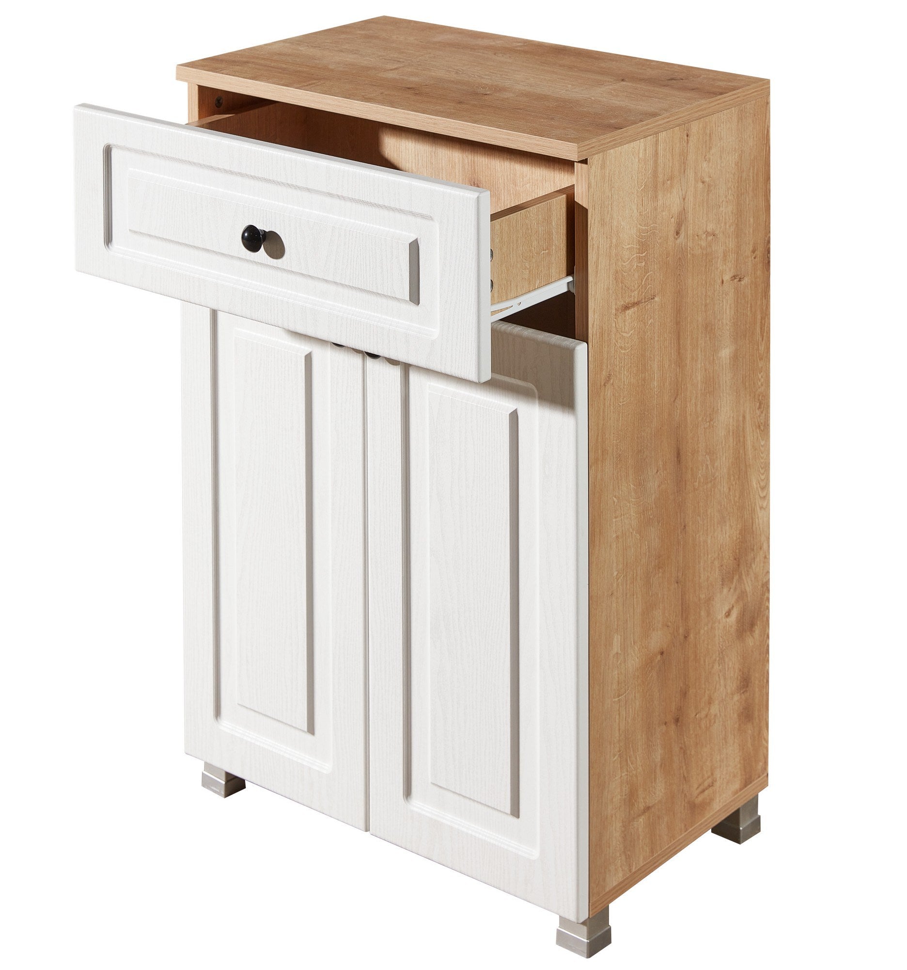 Armário multiusos – 60 cm x 89.5 cm x 39 cm – Carvalho Safira e Nogueira – Painéis de partículas revestidos a melamina