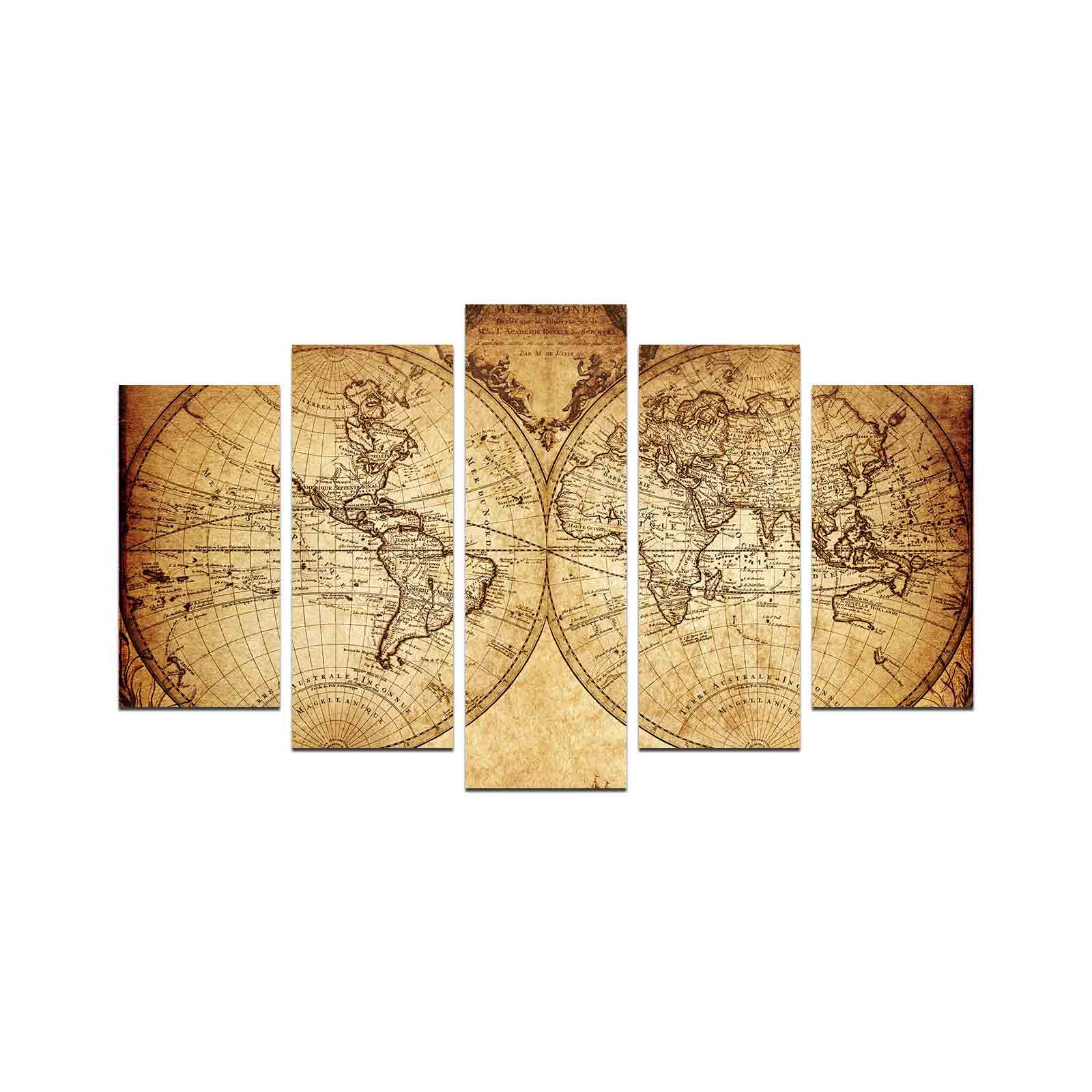Pinturas Decorativas Elegantes em MDF (5 Peças), 100% MDF, 3 mm de Espessura | Tamanhos: 20x60 cm, 20x50 cm, 20x40 cm | Tamanho Total: 110x60 cm | Perfeito para Decoração de Casa