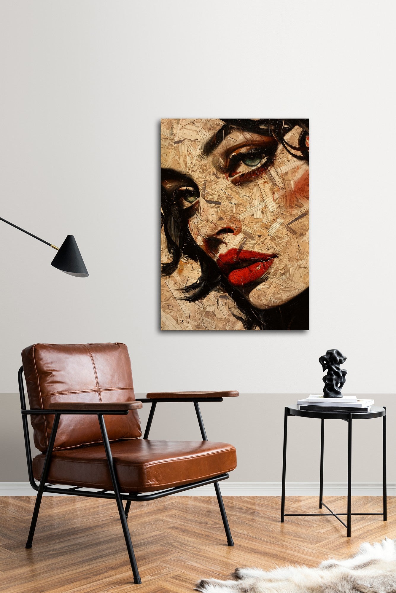 Quadro Decorativo com Moldura em MDF Huhu313, Multicolor, 50x70 cm, Impressão UV 100%, 11 mm